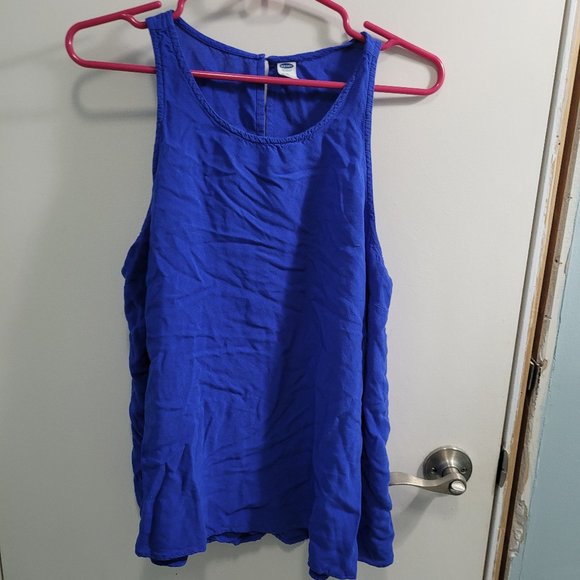XL Old Navy Blue High Neck Sleeveless Top - Picture 1 of 8